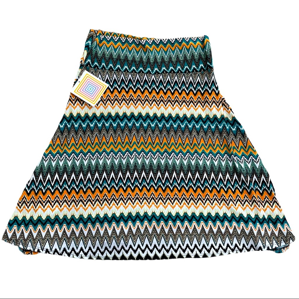 Lularoe Zig-Zag Zigzag Azure A Line Skirt